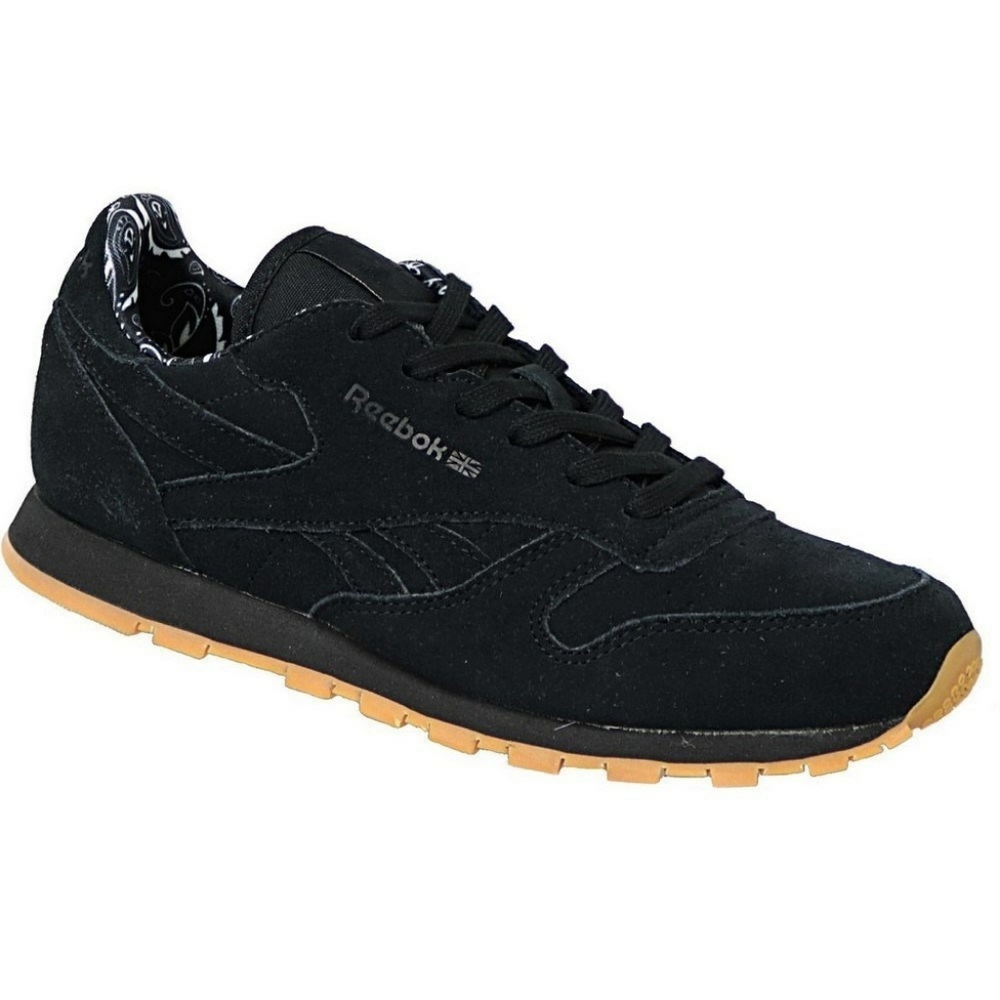 🆕 Reebok | Classic Black Suede Ortholite Big Kids Sneakers Size 2.5 & 3 Youth
